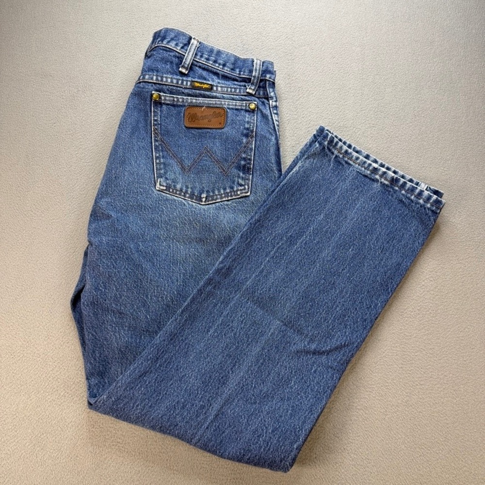 Wrangler Jeans 47MWZ Regular Fit 36x32 (FIT 36x31) Blue Denim Western Workwear